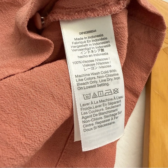 Madewell Heather Sleeveless Button Front Dress L Peach Pink Mini Casual - Picture 9 of 10